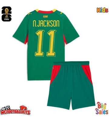 Senegal Nicolas Jackson #11 Replica Away Stadium Kit for Kids World Cup 2026 Short Sleeve (+ pants)